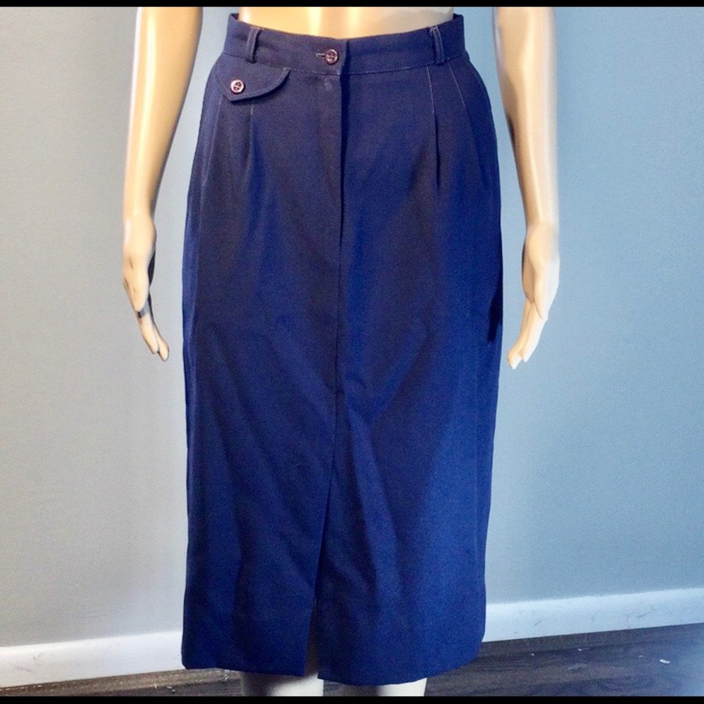 SMART PARTS NAVY-BLUE PENCIL SKIRT